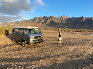 Campervan hire Fuerteventura - Pannacotta Handstand