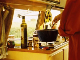 Campervan hire Faro - kitchen